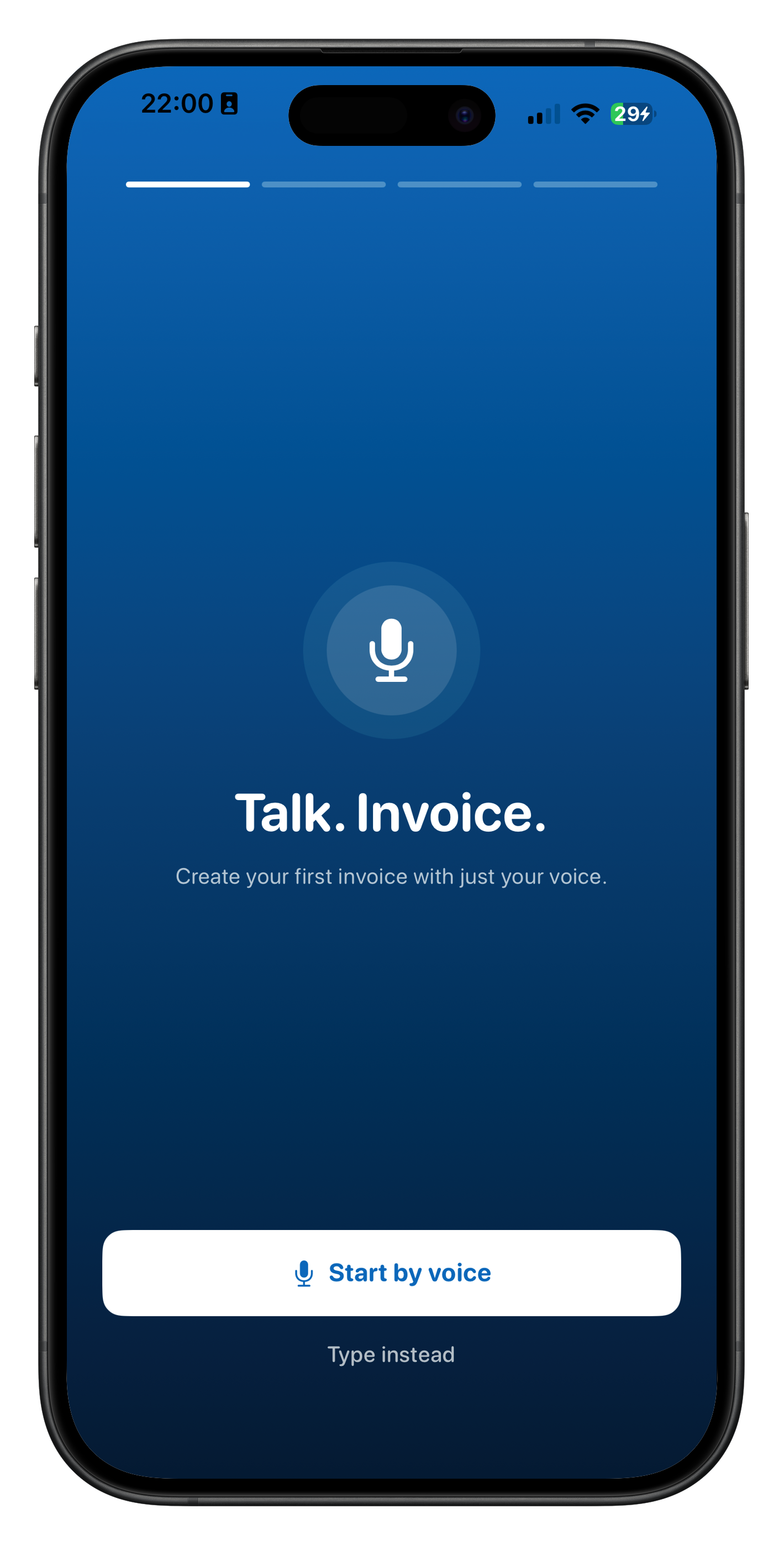 Voice-first invoicing